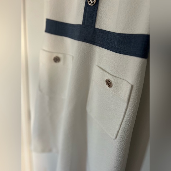 Tommy Hilfiger White Contrast Sheath Dress 0P - Picture 3 of 8